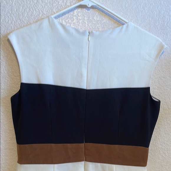 Black and White Sheath Mini Dress with Cap Sleeves - Picture 5 of 6